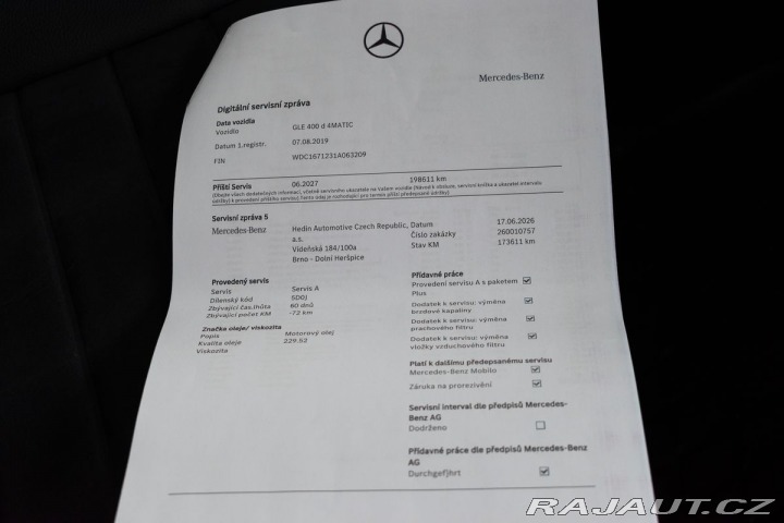 Mercedes-Benz GLE 400d 4M REZERVACE 2019
