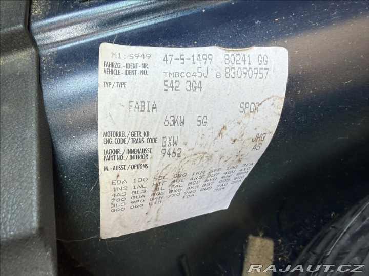 Škoda Fabia 1,4 i 16v Klima, po STK 2008