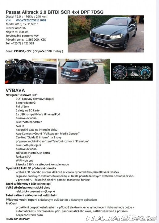 Volkswagen Passat 2,0 BiTDI SCR 4x4 DPF 7 2016