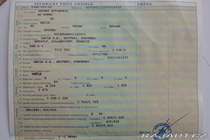 Dacia Duster 1,6   77 kw 2010 klima ta 2010