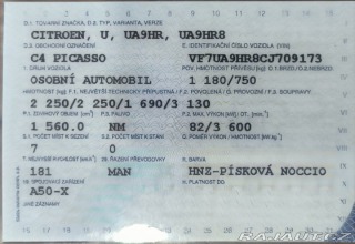Citroën C4 Picasso 1,6 odpočet DPH 2012