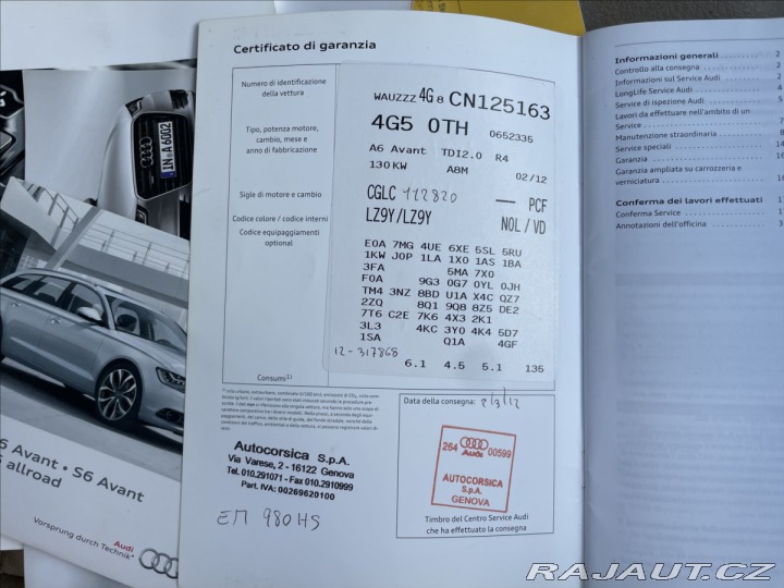Audi A6 Avant 2,0 TDi 130kw Multi 2012