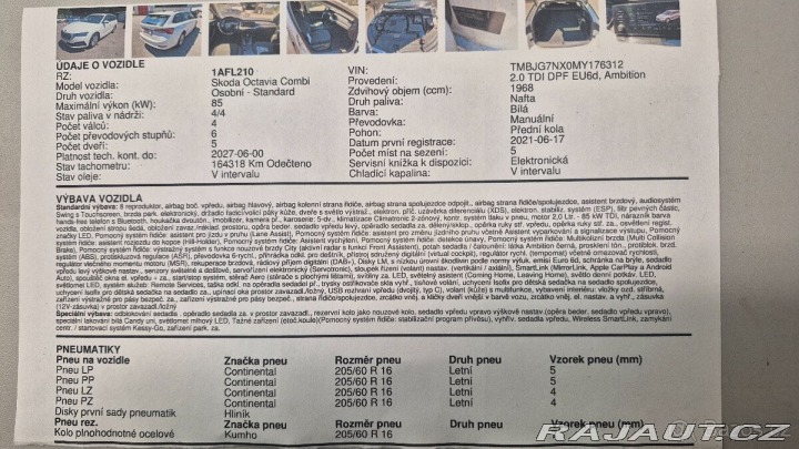 Škoda Octavia 2,0 Ambition TDI + tažn 2021