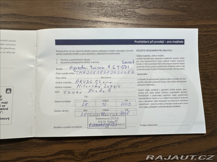 Hyundai Tucson 1,6 T-GDI 150PS  Smart A/ 2024
