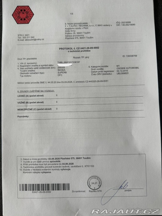 Škoda Superb 2,0   nová STK, 4x4 TDi 1 2015