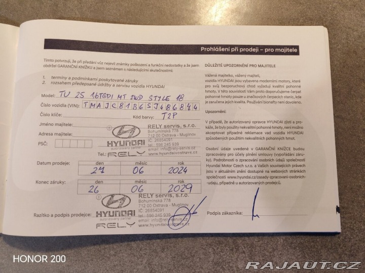Hyundai Tucson 1,6   TGDI (benzín)Style, 2024