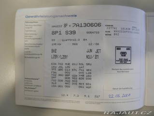 Audi S3 2,0 TFSI 195kW Quattro 2007
