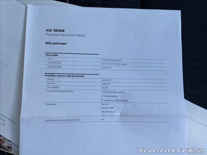 Škoda Octavia 2,0 TDi 135kw DSG 4x4 Kli 2016