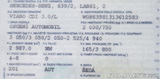 Mercedes-Benz Viano 3,0 CDI V6 Long 2011