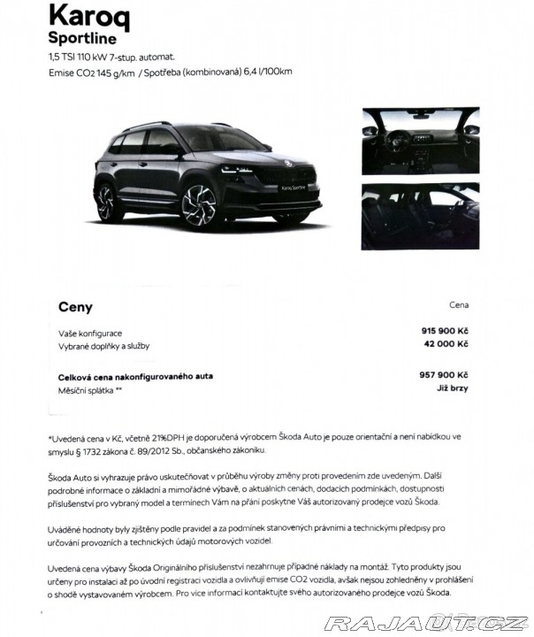 Škoda Karoq 1,5 TSI DSG Sportline 2024