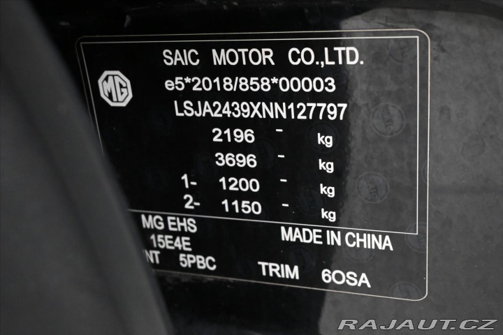 MG Ostatní modely EHS 1,5 TGI 190 kW Luxury Zár 2023