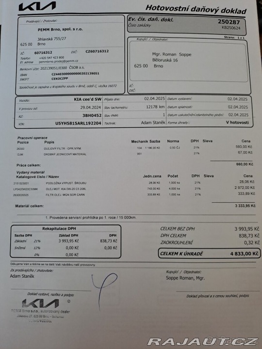 Kia Ostatní modely Ceed SW 1,5 verze TOP, motor (1 1800