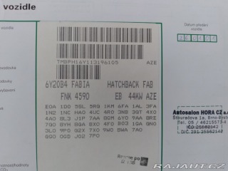 Škoda Fabia 1.4 MPI ČR,1.MAJITEL,SERV 2001