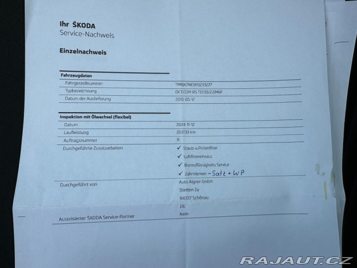 Škoda Octavia RS 2,0TDI 135Kw 2015