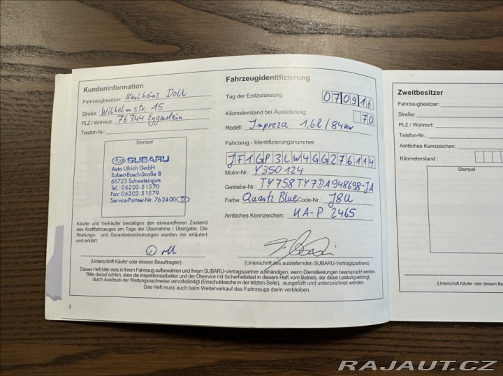 Subaru Impreza 1,6 114PS Trend 4x4 2016